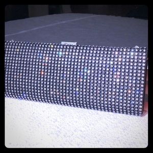 Swarovski diamond black clutch